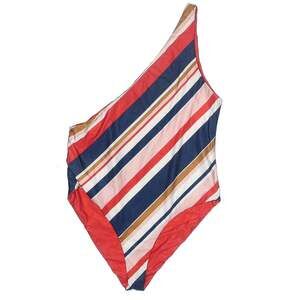 BAIIA Monaco wrapsuit one shoulder striped body piece swimsuit Size AU 20 US 16